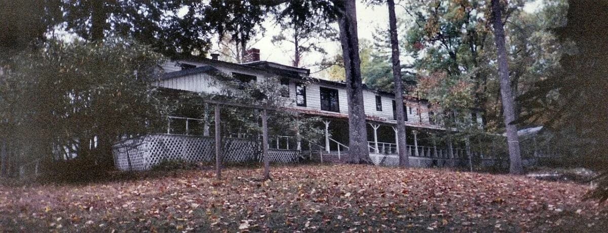 Historic buildings at Elkmont ghost town in the Smoky Mountains